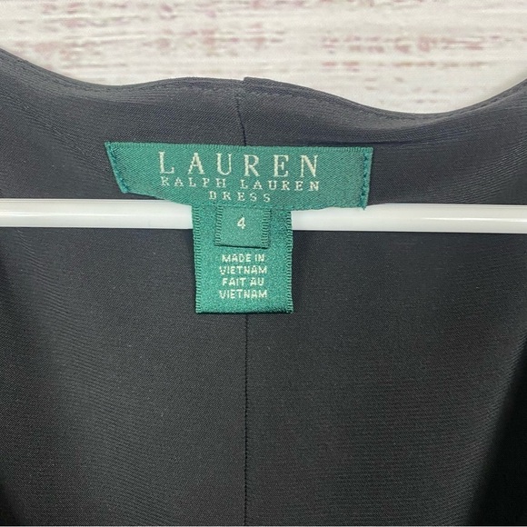 Lauren Ralph Lauren black scoop neck bodycon size 4‎ midi dress - Picture 8 of 10